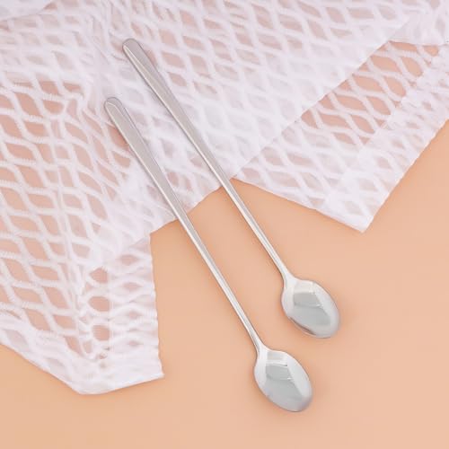 Image of Culinex 18 /8 Premium Stainless Steel 8.7 inch Long Handle Ice Tea Spoon Set of 2 - Extra Long Mixing & Stirring Spoons for Ice Cream, Cocktails, Tall Glass | Rust Resistant, Dishwasher Safe Cutlery