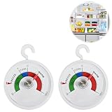 2 PCS thermomètres de réfrigérateur à cadran de 65 mm avec zones colorées, Thermomètre de ...