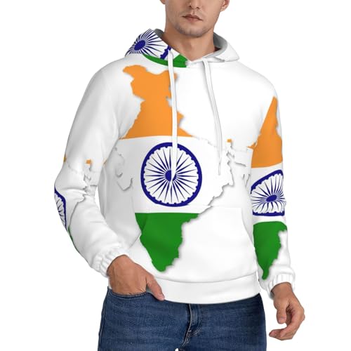 Sweat à capuche épais homme motif Inde idée cadeau communauté