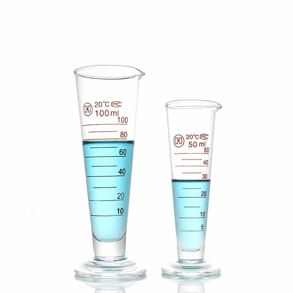 Labor-Messbecher, 1 Stück Weithalsglas, Konischer Becher, Flüssigkeitsspender, Zylinder, Experimentierwerkzeug For Die Schulwissenschaft, 5–2000 Ml (Color : 2000ML)
