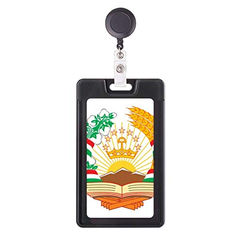 Funda retráctil con emblema nacional de Tayikistán para viajes en Asia