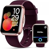 Smartwatch for Women, Compatible with Android & iPhone, 1.8'' Fitness Tracker Watch with Alexa, Call & Notification Alerts, Heart Rate & Sleep Monitor, 120 Sports Modes, Waterproof Watch for Women
