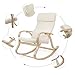 SONGMICS LYY30M-Sillón Mecedora, Color Beige, 65 x 90 x 98 cm