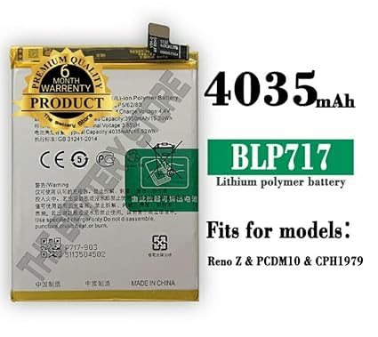 Image of Original BLP717 Battery for Oppo Reno-Z PCDM10 / CPH1979 Battery with 6 Month Warranty**** (A00166)