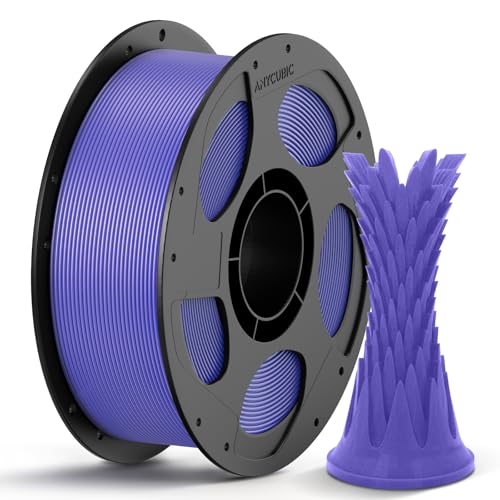 ANYCUBIC PLA Filament 1.75mm, 3D Printer Filament, Intelligent Identification, Dimensional Accuracy +/- 0.02mm, 1KG Reusable Spool Purple 1kg 106 PLA-Purple