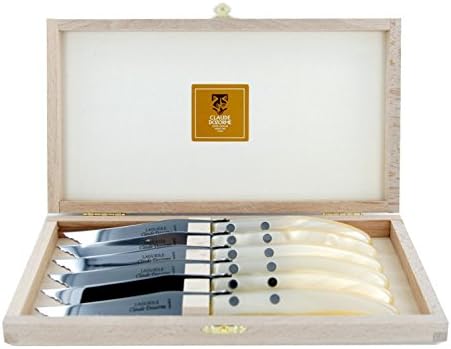 Claude Dozorme - Berlingot Steak Knives Wood Box Set of 6 - Pearl