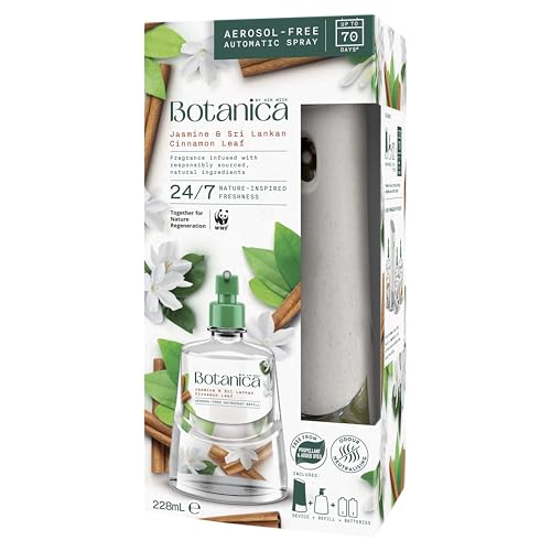 Botanica Automatic Spray Jasmine & Sri Lankan Cinnamon Leaf Starter Kit 228mL