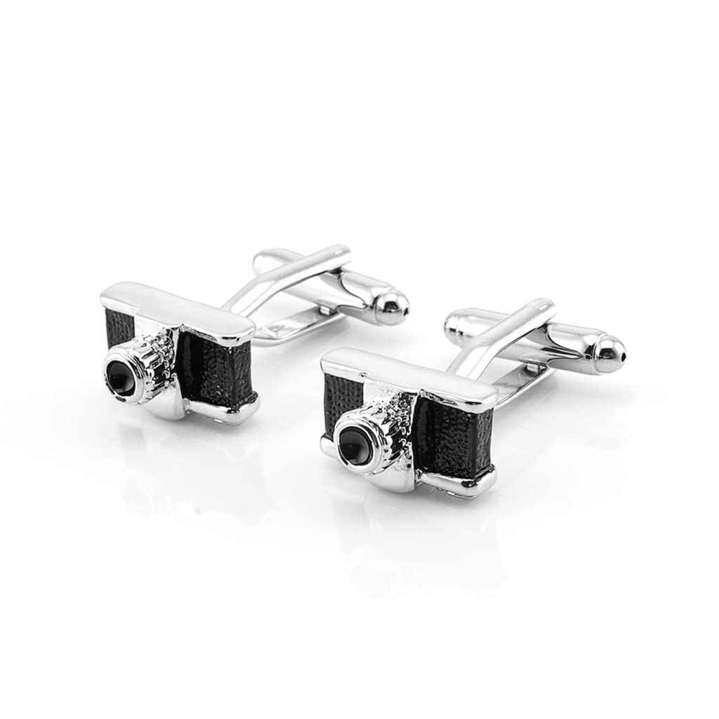 DCOTCufflinks Copper Interesting Black Paint Camera Cufflinks Design Sense Niche