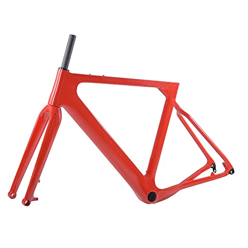 Tideace Post Mount Disc Brake Full Carbon Gravel Bicycle Frame 700X40C Road Racing Bike Carbon Frameset (Other Whole Color Glossy, M Thru Axle) #TOP3