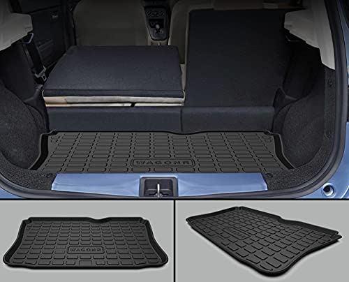 Image of GFX Tpv Car Trunk Mat Dustproof /Waterproof /Foldable, Strong & Thick Compatible with Wagon R, All Weather Protection Floor Dicky (Model - 2019 Onwardsblack)