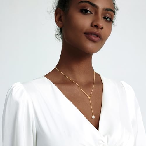 Image of Zeffy Gold Pearl Necklace for Women, Dainty 14K Gold /Silve Plated Layered Pearl Choker Pearl Earrings Pearl Bracelets Wedding Trendy Gold Jewelry Set for Women Gifts