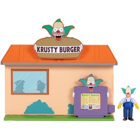 The Simpsons Krusty Burger Playset with Figurine Cover