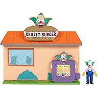 Jakks Pacific Los Simpsons Diorama Krusty Burger, Incluye Figura