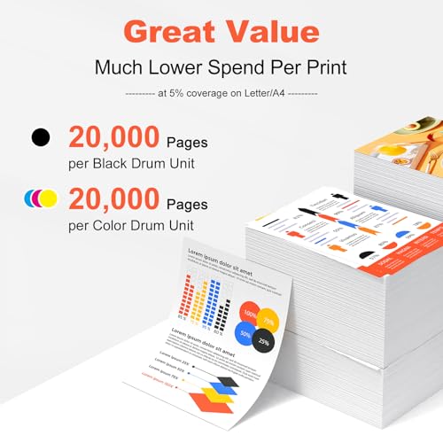 Image of DR229CL DR229 Drum Unit Compatible Replacement for Brother DR-229CL DR229 TN229XL Drum Work for MFC-L3720CDW MFC-L3765CDW MFC-L3780CDW HL-L3220CDW HL-3280CDW HL-L3295CDW Printer (4 Pack, NOT Toner)
