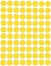 Color Coding Labels 1/2" Round - Dot Stickers -- Half inch rounds YELLOW sticker -- 1200 pack