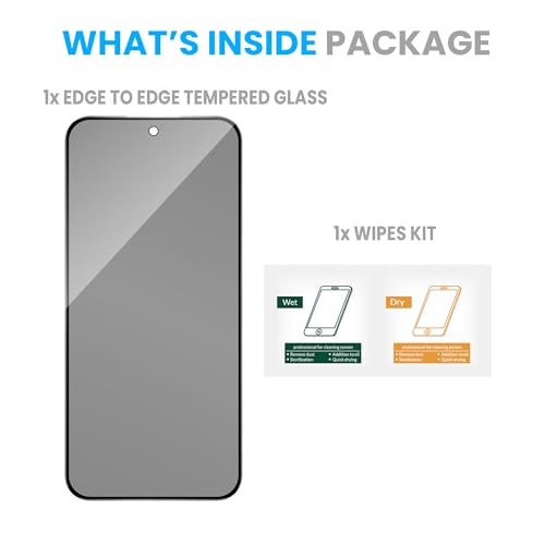 Image of FIRST MART Military-Grade Privacy Tempered Glass Screen Protector for Nothing Phone 4A 5G (6.78 Inch) With Edge to Edge Screen Coverage and Easy Installation Kit | Anti Spy Protection