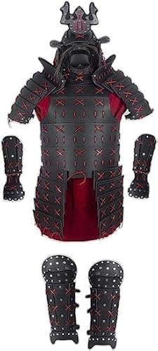 Medieval Leather Armor Full Samurai Armor - Leather Armor for LARP SCA Cosplay Costume Halloween (XXL)