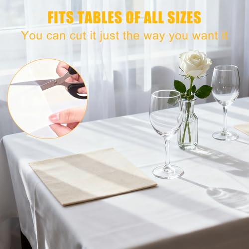 Einweg Tischdecken Weiß,10 Stück Tischdecke Weiß 137 x 183 cm,Einwegtischdecken Wasserdicht Rechteckig Tischtuch Plastik Geburtstag,für Geburtstag Party Hochzeit Weihnachten
