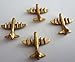 Airplane Decorative Metal Push Pins, 15 Pieces, Gold T-503AG
