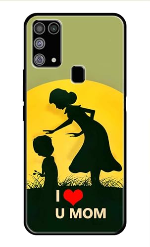 Image of Metal TPU Printed Back Cover for Samsung Galaxy M21s (Love U Mom) 360 Degree Protection | Camera Protection -25092024(AR)
