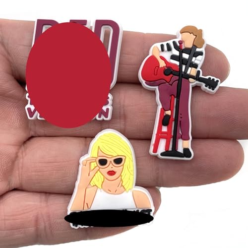 16PCS Shoe Charms, Singer Shoe Decoration, Singer Shoe Accessories, Pins for Adults Teens Kids Cartoon Bracelet Wristband Accessories Birthday Christmas Party Gift