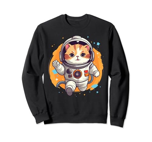 Lindo gato espacial Sudadera