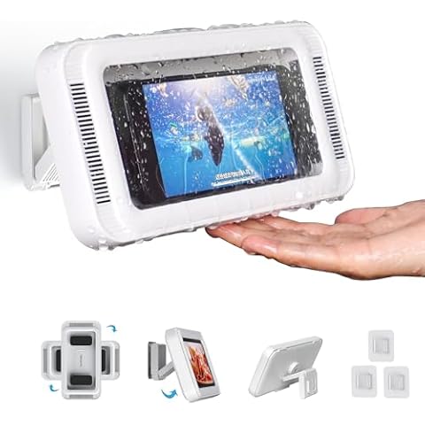 weswink Waterproof Shower Phone Holder with Adjustable Features Cover