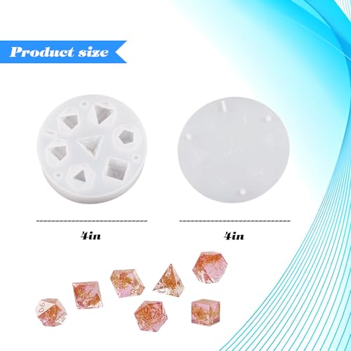 Molde de hielo 3D dados 7 formas para whisky y cócteles miniatura 4