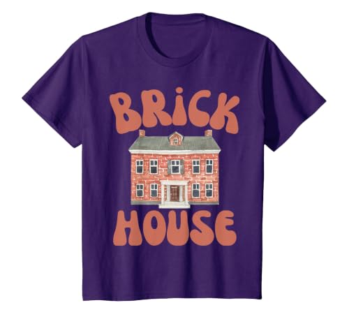 Brick House Retro 70's Vintage Style Costume Themed Funny T-Shirt, Youth, Purple, 3T