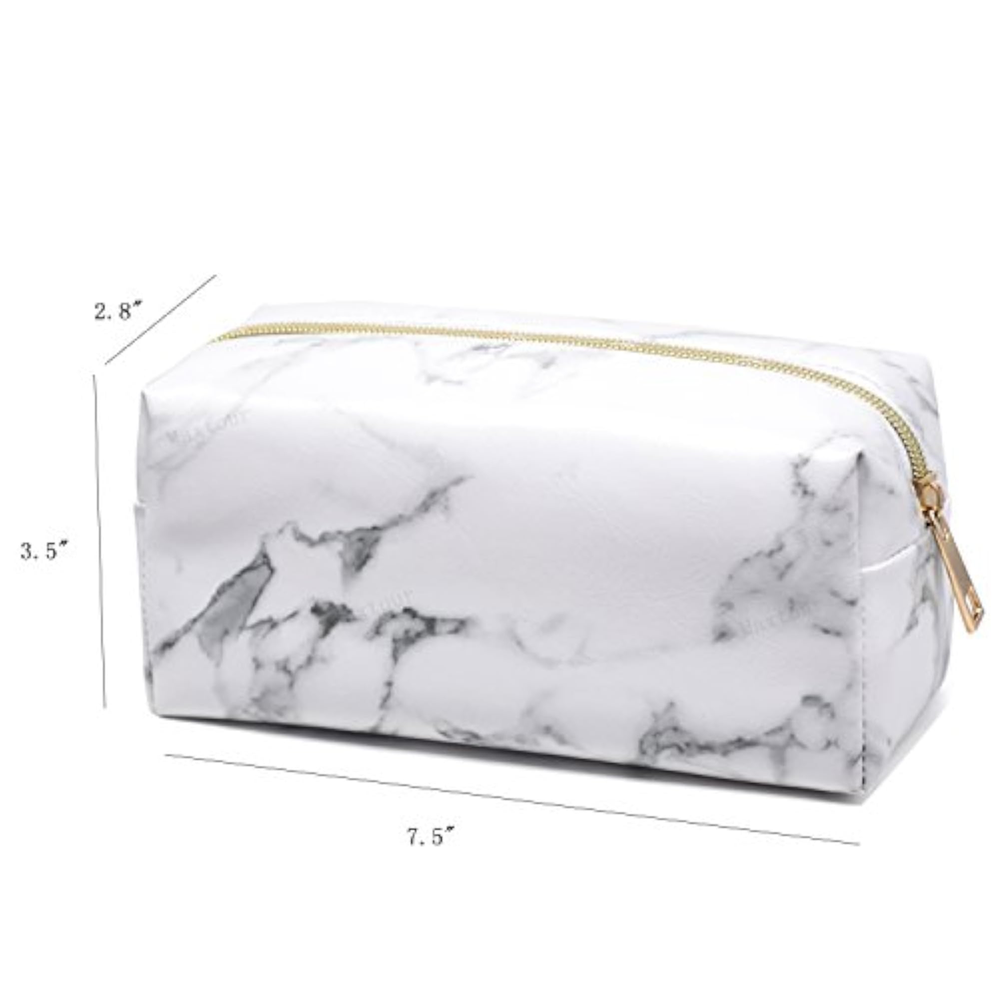Marble Makeup Bag Organizer, Portable Cosmetic Pouch
