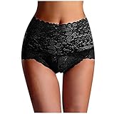 Vestidos Elegantes De Mujer Para Fiesta High Waisted Lace Panties For Women Tummy Control Thong Shapewear See Through Body Shaper Briefs Sexy Lingerie Deals Of Today Black