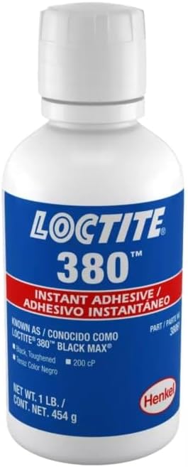 135424 Black Max 380 Cyanoacrylate Adhesive Liquid, 1 lb Bottle