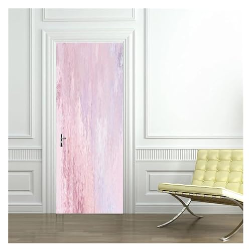 Sticker mural auto-adhésif PVC pour masquer une porte abîmée