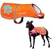 Dog Reflective Vest. Sizes To Fit Dogs 14 lbs To 130 lbs. Blaze Orange Hi Vis Dog Vest Protects Dogs From Cars & Hunting Accidents. (X-Large 100 lbs - 130 lbs)