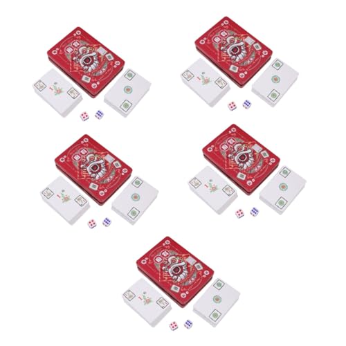 Jeu de cartes mahjong portable ultra léger équipé de dés
