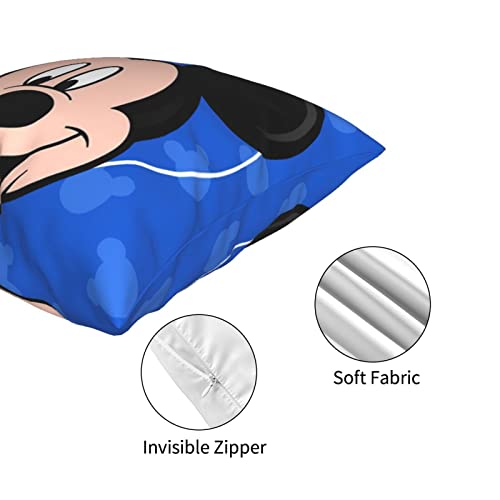 Wowusuo Cute Throw Pillow Cover Cartoon Kids Sofa Pillow Case Square Couch Pillowcase Set Of 2 18 X 18 Inch #TOP4