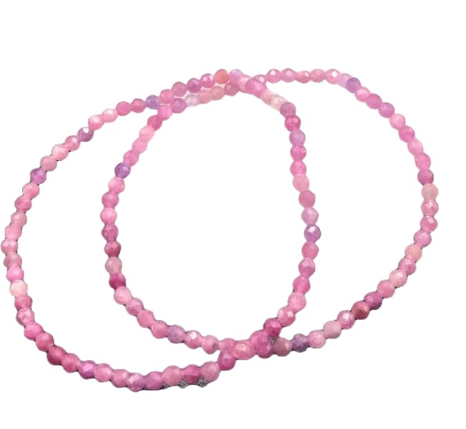 Bracelet en rubis naturel véritable et pierres précieuses LKBEADS