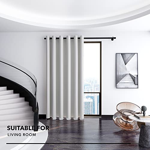 Deconovo Patio Door Curtain For Sliding Door - Room Darkening Curtains, 80 Inch Curtain For Villa/Hall/Parlor (80W X 84L Inch, Silver Grey, 1 Panel) #TOP1