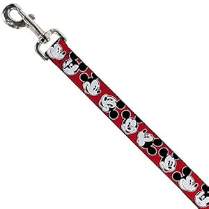 Guinzaglio per Cani - 1.3 cm - Mickey Mouse Expressions - Rosso/Nero/Bianco - 15 cm
 - immagine 2