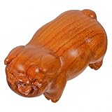 Statue d'animal en bois - la figurine de cochon est fabriquée en bois massif, un matériau résistant et , idéal pour la décoration intérieure