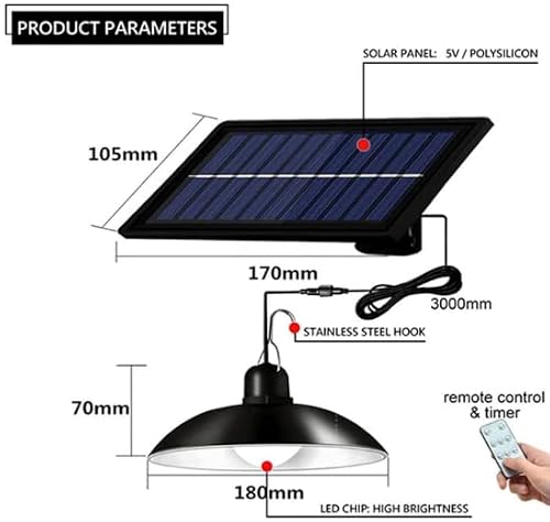 Led Solar Pendant Light (Cold Light) #TOP2