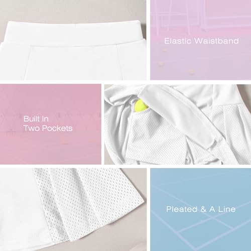 Neutocd Girls Tennis Skirt Skorts for Girls High Waisted Athletic Pleated Skirts with Shorts for Golf Pickleball Running4