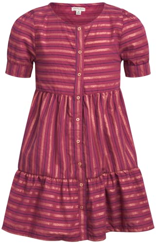 Nanette Lepore Girls' Dress Set - 2 Piece Sundress And Denim Jean Jacket (Size: 7-12), Size 8, Dark/Pink Stripes #TOP5