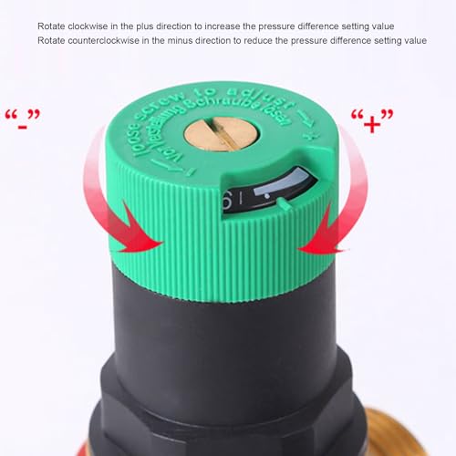 Régulateur de pression d'eau en laiton robuste avec compteur et filtre DN20