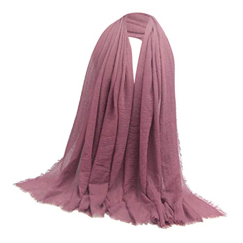 yotijar 2 Unidades de Lenços Longos de Algodão Aconchegante Muçulmano Judeu Lenço de Cabeça Turbante