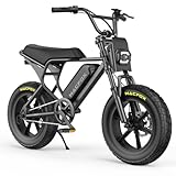 MACFOX M16 Ebikes for Youth, Mini E Bike 750W Electric Bike 20 MPH Max Speed,25 Miles Range(PAS1), 20'x4' Fat Tires, City/School Commuting Electric Bike (UL2849/BLACK-Standard)