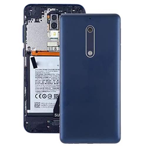 Châssis arrière Nokia 5 bleu avec objectif caméra et touches latérales