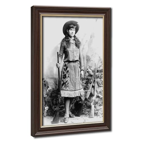 Poster Annie Oakley portrait western en toile suspendue 20x30 cm