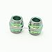 TIKING 2pcs 12mm Titanium Barrel Shape Knife Key Jewelry Parachute Cord Bead Pendant Lanyard-Green