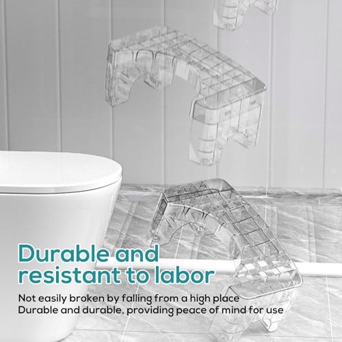 SUNOYA Toilettenhocker Erwachsene, WC Hocker Für Erwachsene rutschfest, Klohocker Für Verbesserten Stuhlgang, Klohocker Erwachsenes Toilettenhocker, 18 cm Höhe, Für Bessere Darmgesundheit